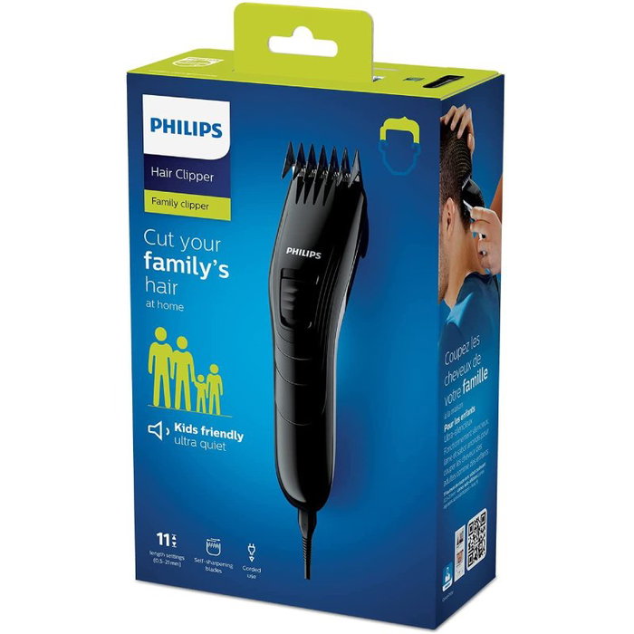 Philips Cortapelos QC5115/15 con Cable, Negro/Blanco Philips Cortapelos QC5115/15 con Cable, Negro/Blanco